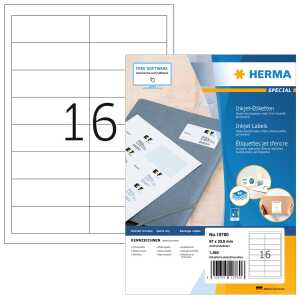 Herma Etiketten Adressen permanent 97 x 33,8 mm weiss 80 Bl 1280 Etik.