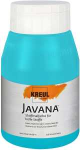 KREUL Javana Stoffmalfarbe für helle Stoffe Türkisblau 500 ml