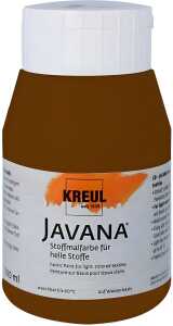 KREUL Javana Stoffmalfarbe für helle Stoffe Dunkelbraun 500 ml