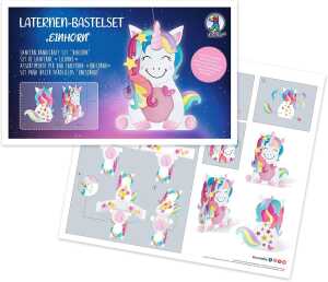 LATERNEN-BASTELSET "EINHORN" 4008525253648
