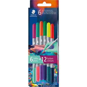 Staedtler Fasermaler D.spitze Twin Color 6St 4007817165690
