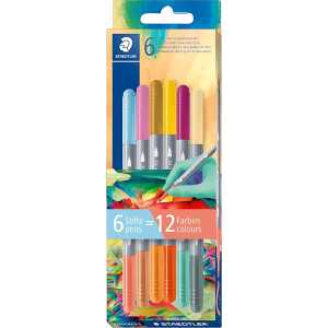 Staedtler Fasermaler D.spitze Twin Color 6St 4007817167137