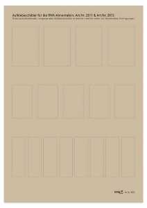 Aufklebeschilder für Schmuck-Ahnentafel 2811 und 2813