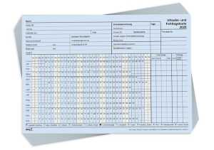 Urlaubs- und Fehltagekarte 2025, tabell., A5, 1 Pkg. à 10 Stk.