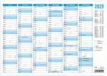 Tafelkalender 2025, DIN A5 quer, 250g/m² Karton