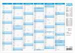 Tafelkalender 2025, DIN A4 quer, 250g/m² Karton