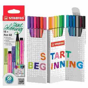 STABILO Pen 68 18er Zick-Zack Tischset