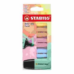 STABILO BOSS MINI Pastel 5er Etui mit Hängelasche