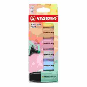 STABILO BOSS MINI Pastel 6er Etui mit Hängelasche