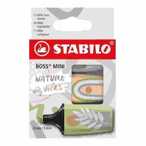STABILO BOSS MINI Naturevibes 3er Etui mit Hängelasche