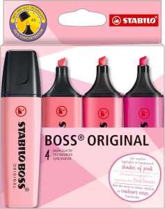 STABILO BOSS ORIGINAL 4er Etui Shades of Pink