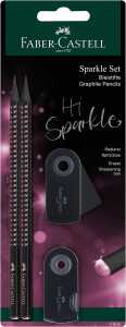 Faber Castell Bleistiftset Sparkle 2 Bleist B Rad+Sp rose