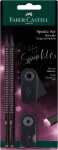 Faber Castell Bleistiftset Sparkle 2 Bleist B Rad+Sp rose