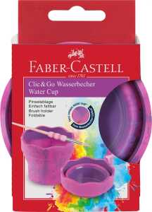 Faber Castell Wasserbecher Clic&Go pink marble