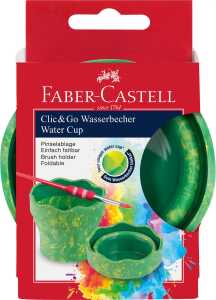 Faber Castell Wasserbecher Clic&Go grün marble