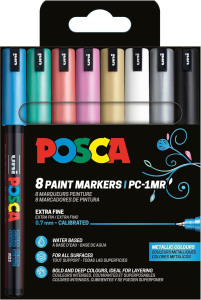 Faber Castell Marker UNI POSCA PC-1MR 0,7 mm 8er Metallic I