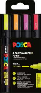 Faber Castell Marker UNI POSCA PC-5M 1,8-2,5 4er Neon