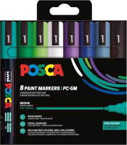 Faber Castell Marker UNI POSCA PC-5M 1,8-2,5 8er cool Color