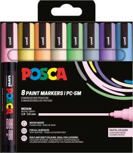Faber Castell Marker UNI POSCA PC-5M 1,8-2,5 8er Pastell