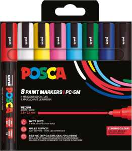 Faber Castell Marker UNI POSCA PC-5M 1,8-2,5 8er Basic