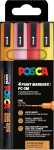 Faber Castell Marker UNI POSCA PC-3M 0,9-1,3 4er Glitter w