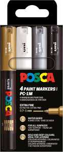 Faber Castell Marker UNI POSCA PC-1MC 0,7 mm 4er Set SWSG