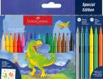 Faber Castell Filzstift Dino 18+6 und Sticker