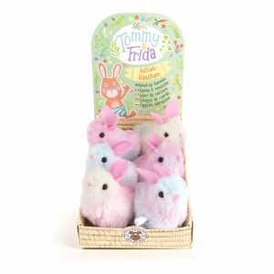 TRENDHAUS 960955 Tommy & Frida Aufziehfigur Hasen