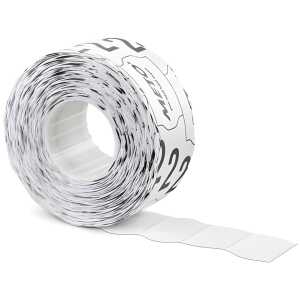 METO 9506167 permanent Auszeichnungsetiketten 26x16mm 6RL weiß