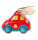 HAPPY PEOPLE 74021 38x24x08cm Beachball-Set Holz natur
