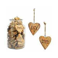 09/300 7x8cm Behang Holz-Herz sortiert