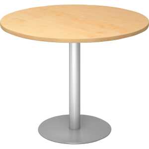 HAMMERBACHER VSTF10/3/S 100 cm Besprechungstisch rund ahorn/silber