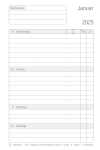 CHRONOPLAN 50825 Wochenplan Buchkalender Hardcover Mini 2025 schwarz