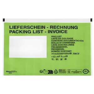 DOCUFIX 2FVDO340203 PAPIER Dokumententasche C5 LS/RG grün 500 Stück