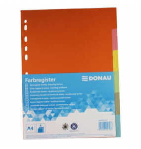 DONAU 8666030-99 Karton Farbregister 6-teilig A4