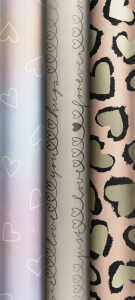 STEWO 2528 1615 99 Shiny Love Geschenkpapierrolle 1.5mx70cm sort.