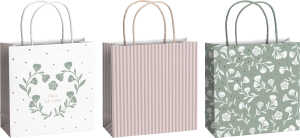 STEWO 20x20x8cm sort. Geschenktragetasche 3ST Hochzeit Olena