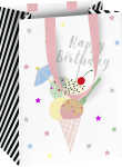 STEWO 14x10x8xcm sort. Geschenktragetasche Geburtstag Gelato