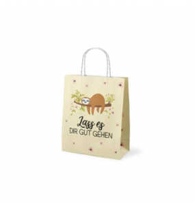 FÜR DICH 991677 20x9x24cm Geschenktragetasche Zoofreunde Faultier