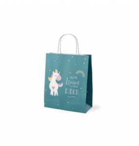 FÜR DICH 991582 20x9x24cm Geschenktragetasche Zoofreunde Unicorn