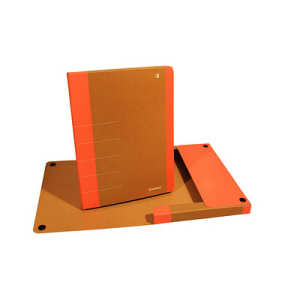 DONAU 2074001FSC-12 Life Heftbox Karton A4/3cm neonorange