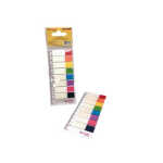 Kunststoff Index-Streifen auf Lineal, 12 x 45 mm, 8 x 15...