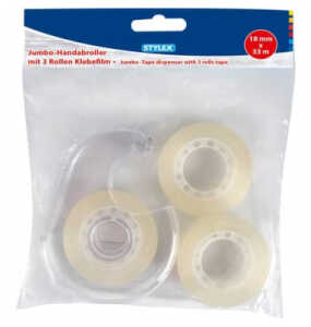TOPPOINT 23294 +3Rollen Klebefilm Handabroller 18mm33m