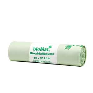 BIOMAT 97002 ohne Griff Kompostbeutel Bio-Folie 30L 10ST grün