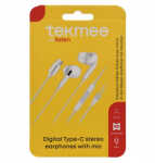 TEKMEE 40 43 01 63 weiß Kopfhörer Stereo USB-C...