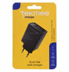 TEKMEE 40 43 01 86 Ladeadapter 2x USB-A schwarz