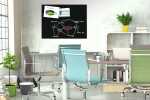SIGEL B1401 Glas-Magnettafel Be!Board - 120 x 90 x 0,90 cm - schwarz