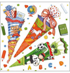 AMBIENTE 13307830 20ST Motivserviette 33x33cm Schulanfang