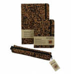 DONAU 1350107-02 Notizbuch A5 Recycling Kaffee-Kork-Stoff