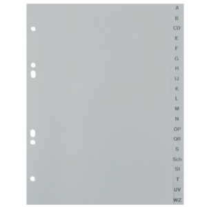 NEUTRAL 325 20teilig Ordnerregister PP A5 hoch A-Z grau